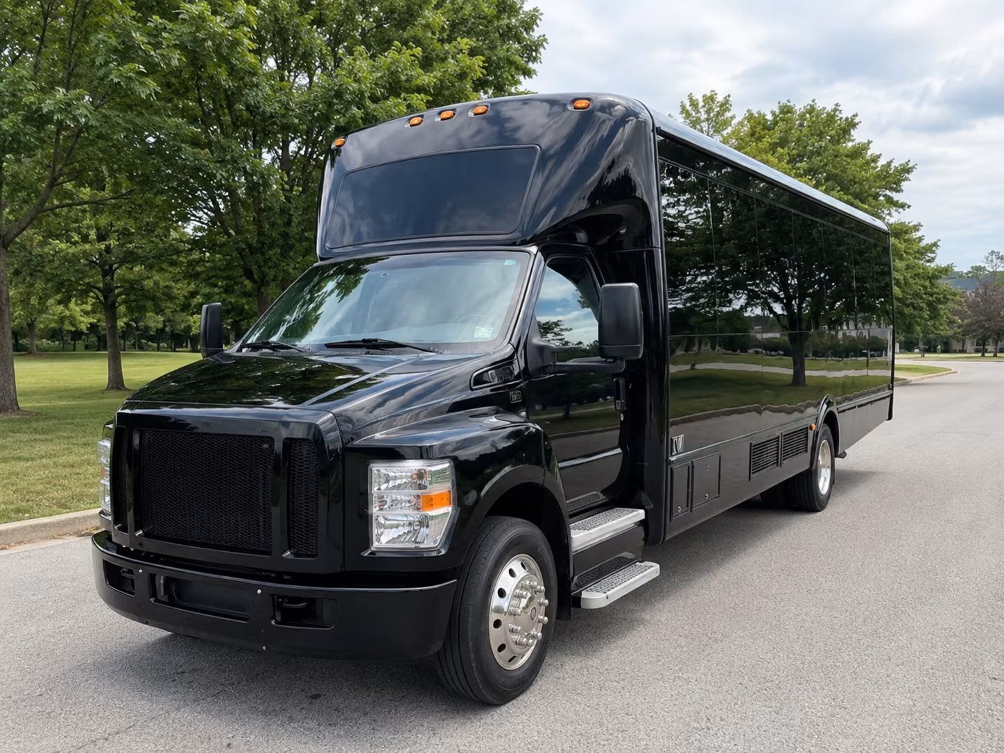 Coral Springs Sporting Event Transportation party bus exterior